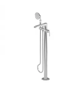 Graff Finezza Uno Bateria wannowa wolnostojąca z zestawem prysznicowym Chrom E-6854-LM47N-T
