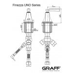 Graff Finezza Uno Przełącznik do baterii wannowej nablatowy Chrom FB-DS