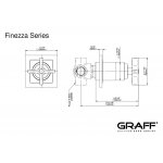Graff Finezza Uno Przełącznik 3-drożny z funkcją odcinającą podtynkowy - element zewnętrzny Chrom E-8065-C15S-T
