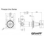Graff Finezza Uno Rozdzielacz 2-drożny podtynkowy - element zewnętrzny Chrom E-8073-C15E1-T