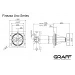Graff Finezza Uno Rozdzielacz 3-drożny podtynkowy - element zewnętrzny Chrom E-8074-C15E1-T