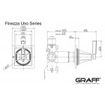 Graff Finezza Uno Zawór odcinający podtynkowy - element zewnętrzny Chrom E-8099-LM47E1-T