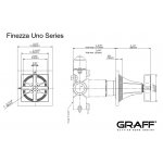Graff Finezza Uno Zawór odcinający podtynkowy - element zewnętrzny Chrom E-8099-C15E1-T