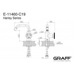 Graff Harley Bateria bidetowa jednootworowa PROGRESSIVE Chrom E-11460-C19