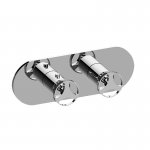 Graff Harley Bateria natryskowa podtynkowa 2-uchwytowa - element zewnętrzny Chrom E-8047HH-C19E0-T