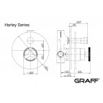 Graff Harley Bateria natryskowa z przełącznikiem PROGRESSIVE - element zewnętrzny Chrom E-7081-C19-T