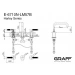 Graff Harley Bateria umywalkowa 3-otworowa Chrom E-6710N-LM57B