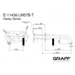 Graff Harley Bateria umywalkowa 2-otworowa podtynkowa PROGRESSIVE - element zewnętrzny Chrom E-11436-LM57B-T
