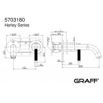 Graff Harley Bateria umywalkowa 2-otworowa podtynkowa - element zewnętrzny Chrom E-6136-LM57W-T