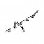 Graff Harley Bateria wannowa 5-otworowa z zestawem prysznicowym Chrom E-6751-LM57B