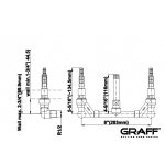 Graff Harley Element podtynkowy baterii umywalkowej 3-otworowej Chrom E-1010