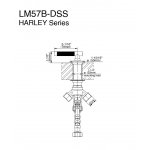 Graff Harley Przełącznik wannowy nablatowy Chrom LM57B-DSS