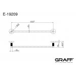 Graff Harley Wieszak ścienny na ręcznik 450 mm Chrom E-19209