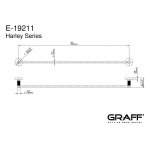 Graff Harley Wieszak ścienny na ręcznik 762 mm Chrom E-19211
