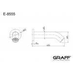 Graff Harley Wylewka wannowa 170 mm ścienna Chrom E-8555