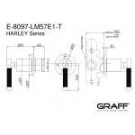 Graff Harley Zawór odcinający podtynkowy - element zewnętrzny Chrom E-8097-LM57E1-T