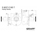 Graff Harley Zawór termostatyczny podtynkowy - element zewnętrzny Chrom E-8037-C19E-T