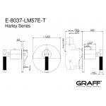 Graff Harley Zawór termostatyczny podtynkowy - element zewnętrzny Chrom E-8037-LM57E-T