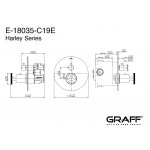 Graff Harley Zawór termostatyczny - element zewnętrzny Chrom E-18035-C19E-T