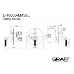 Graff Harley Zawór termostatyczny 2-drożny - element zewnętrzny Chrom E-18036-LM57E-T