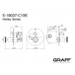 Graff Harley Zawór termostatyczny 3-drożny - element zewnętrzny Chrom E-18037-C19E-T