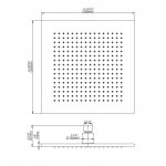 Graff Immersion Zestaw natryskowy podtynkowa termostatyczna z systemem UNI-BOX z deszczownicą ścienną 250x250 mm z zestawem natryskowym Chrom IME02