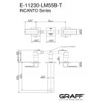 Graff Incanto Bateria umywalkowa 3-otworowa podtynkowa 191 mm - element zewnętrzny Chrom E-11230-LM55BS-T