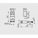 Graff Komplet przedłużek do baterii 50 mm Chrom 5529450