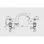 Graff Lauren Bateria wannowa 3-otworowa Chrom E-2450-LM22