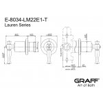 Graff Lauren Zawór odcinający podtynkowy - element zewnętrzny Chrom E-8034-LM22E1-T