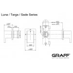Graff Luna Zawór natryskowy podtynkowy 2-drożny - element zewnętrzny Chrom E-8071-LM36E1-T