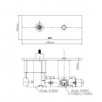 Graff Luna Bateria natryskowa podtynkowy 2-uchwytowa - element zewnętrzny Chrom E-8048H-C14E0-T
