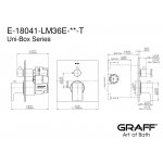 Graff Luna Zawór termostatyczny zamykający podtynkowy - element zewnętrzny Chrom E-18041-LM36E-T