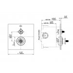 Graff Luna Zawór termostatyczny 2-drożny podtynkowy - element zewnętrzny Chrom E-18042-C14E-T
