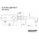 Graff M.E./M.E.25 Bateria umywalkowa 191 mm podtynkowa - element zewnętrzny Chrom E-6140-LM41W-T