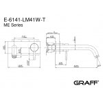 Graff M.E./M.E.25 Bateria umywalkowa 239 mm podtynkowa - element zewnętrzny Chrom E-6141-LM41W-T