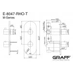 Graff M.E./M.E.25 Zestaw natryskowy termostatyczny podtynkowy z deszczownicą Ø 252 mm z zestawem prysznicowym na drążku  - element zewnętrzny Chrom ME04