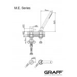 Graff M.E./M.E.25 Zestaw prysznicowy z przełącznikiem Chrom E-6156-LM41B