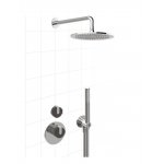 Graff MOD+ Bateria natryskowa z zestawem prysznicowym i deszczownicą Ø 252 mm Chrom MOD02