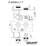 Graff MOD+ Bateria natryskowa termostatyczna podtynkowa - element zewnętrzny Chrom E-8026H-R2-L1-T