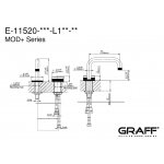 Graff MOD+ Bateria umywalkowa 2-otworowa PROGRESSIVE Chrom E-11520-R1-L1