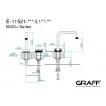 Graff MOD+ Bateria umywalkowa 2-otworowa PROGRESSIVE Chrom E-11521-R1-L1