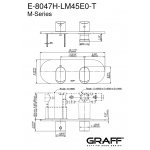 Graff Phase Bateria natryskowa z 2 uchwytami podtynkowa - element zewnętrzny Chrom E-8047H-LM45E0-T