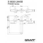 Graff Phase Bateria umywalkowa 3-otworowa podtynkowa 191 mm - element zewnętrzny Chrom E-6630-LM45B-T