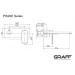 Graff Phase Bateria umywalkowa podtynkowa 191 mm - element zewnętrzny Chrom E-6635-LM45W-T