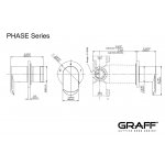 Graff Phase Zawór 2-drożny podtynkowy - element zewnętrzny Chrom E-8068-LM45E1-T