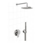 Graff Phase Zestaw natryskowy podtynkowy z deszczownicą Ø 252 mm z zestawem prysznicowym - element zewnętrzny Chrom PHA01