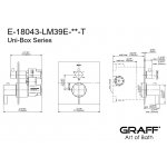 Graff Qubic Bateria natryskowa podtynkowa 3-drożna - element zewnętrzny Chrom E-18043-LM39E-T