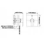 Graff Qubic Bateria natryskowa podtynkowa - element zewnętrzny Chrom E-7040-LM38N-T