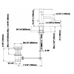 Graff Qubic Bateria umywalkowa jednouchwytowa 105 mm z korkiem automatycznym Chrom E-6201D-LM38M